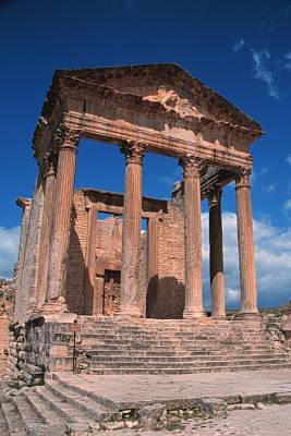 Capitoline Temple, Roman ruins of Dougga, Teboursouk, Tunisia