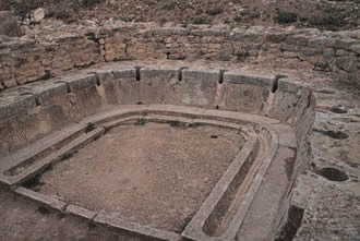 Forica - communal toilet in Dougga Roman ruins, Tunisia
