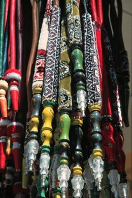 Hookah pipes in market, Gafsa, Tunisia