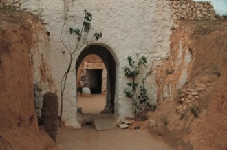 Entrance to underground home, Matamata, Tunisia.