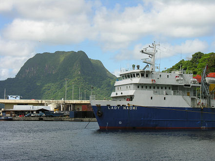 Our rolly boat in Pago Pago harbour