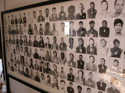 The photos of inmates at Tual Sleng Prison, tortured and killed