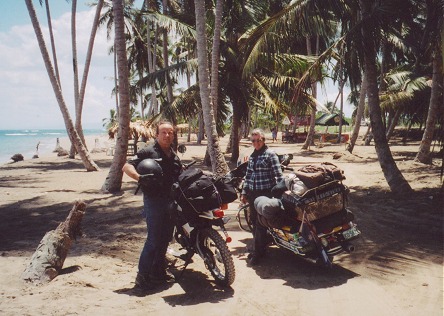 Jimbo travelled with us here, renting small bikes in each country