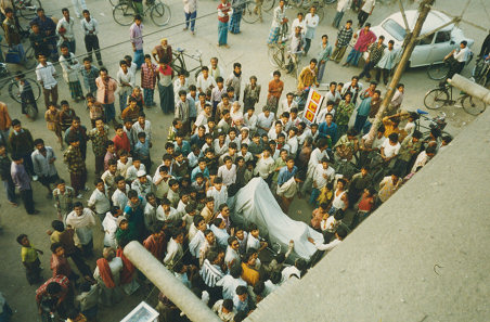 Locals demanding to see the motorcycle