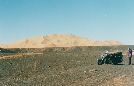Enormous sand dunes (ergs)