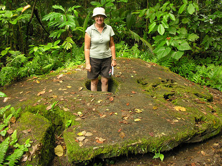 Stone money mined here and transported to Yap island