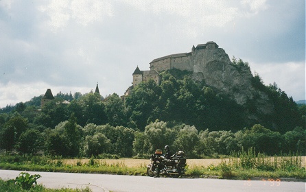 Oravia castle, perched on top of a limestone pinnacle
