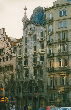 Gaudi, one of his buildings in Barcelona