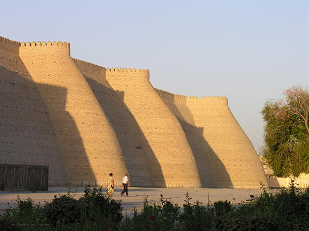 Reconstructed wall of Bukhara's old city, from the 5th century, The Ark