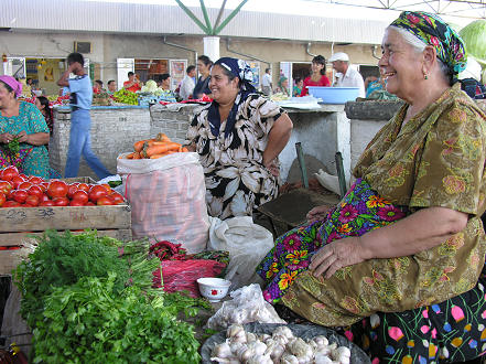 Colourfull market ladies