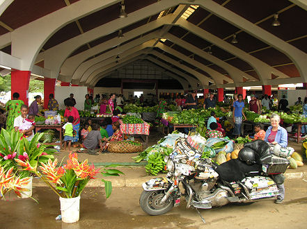 Finally the motorcycle arrives, the local markets