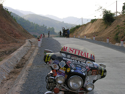 The new concrete road to Lao Bao