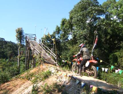 Pictured above is a test ramp for the Mekong River Guinness Record Motorcycle Jump.