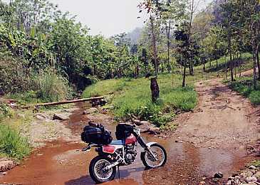 Honda in a Thai river.