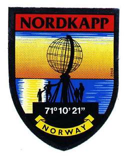 Nordkapp logo, 71 deg. 10 min. 21 sec. North