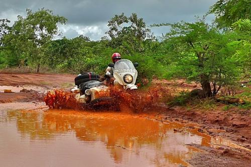 Muddy road, Africa.