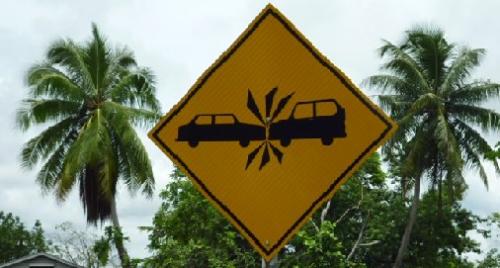 Brace for Impact sign in Panama City.