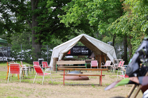 Outdoor presentation tent.