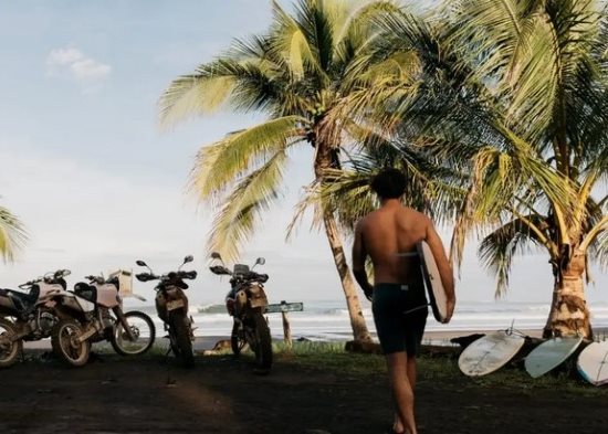 Moto Safari, Costa Rica, Surfing and motorcycles.