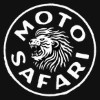 Moto Safari logo, round black.