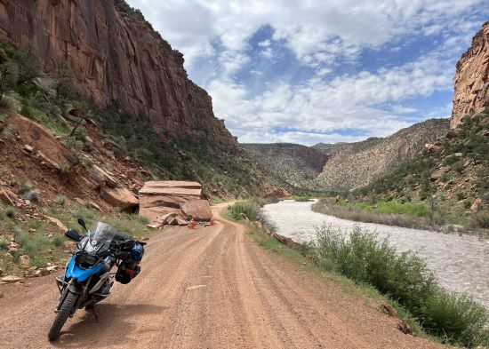 Scott Dobie, Bike beside a river.