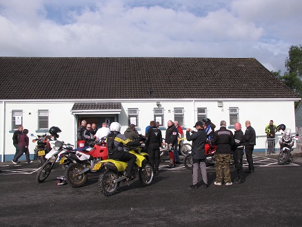 Getting ready for the off-road ride out at the rally