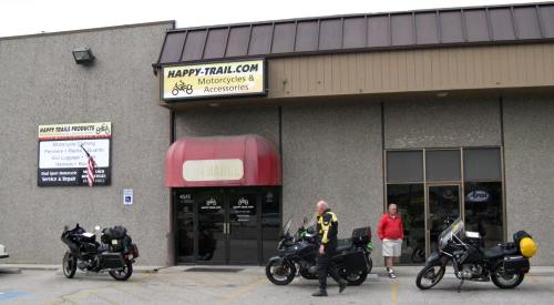 Pictured is my older BMW on the left, and on the right, one of 150 special model BMW GS’s. We found parts, friendly people and admirers at the Happy Trails headquarters in Boise, Idaho.