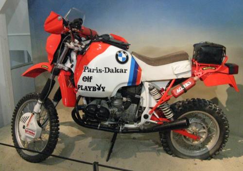 Pictured here was a Zweirad Museum replica of the original Paris-Dakar BMW HPN race winner. When I interviewed the HPN Company some years ago, Mr. P, of H "P" N, told me the original race bikes were cannibalized to make later race bikes. 