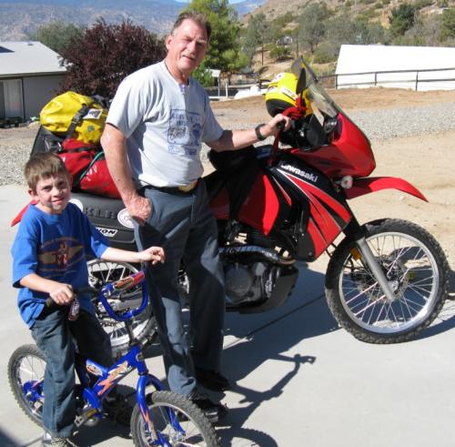 Pictured here with his son, Dave Barr laughed when I asked him who he thought was the "# 1 Adventure Rider" from America today.