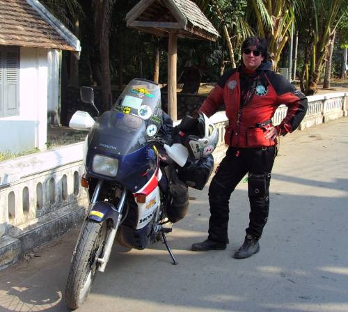 The motorcycle I rented in Laos was a Honda Transalp, 400 cc displacement. It was faster than 95% of all other vehicles on the roads and easily carried me and my travel gear on and off-road.