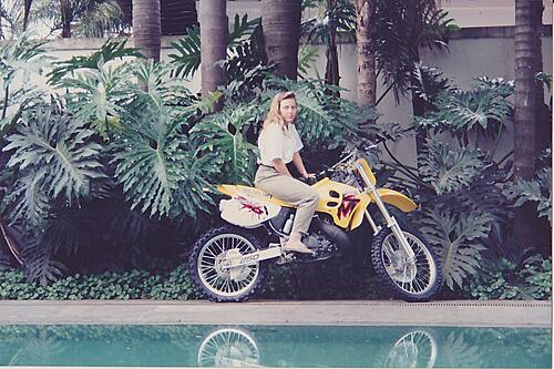 Flying a bike in a suitcase to South America-patricia-her-first-bike-rm250.jpg