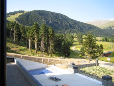 View from Hotel HG La Molina, showing part of outdoor section of pool