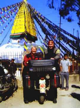 K & C at one of the Stupas in Kathmandu.