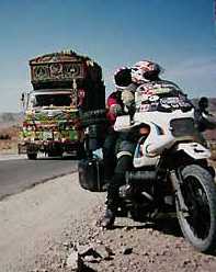 The Duvals on the road to Quetta, Pakistan