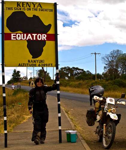 Crossing the Equator just north of Nairobi.