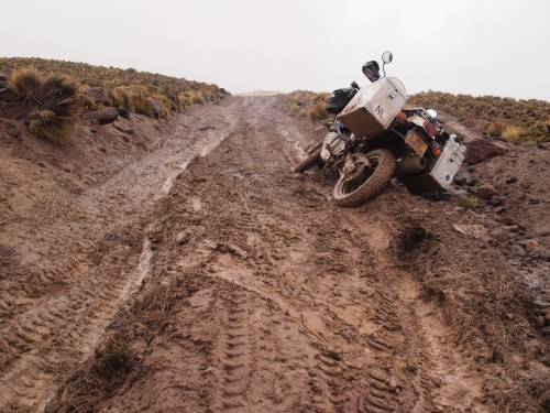 Stuck in mud, Bolivia.